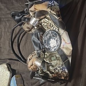 LARGE VINTAGE LEATHER Betty Boop purse